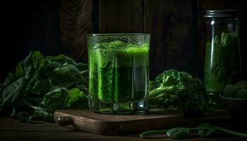 orgânico vegetal salada, uma refrescante saudável refeição gerado de ai foto