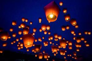 festival da lanterna do céu de pingsi em taipei, taiwan foto