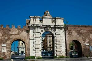 porta san Giovanni uma portão dentro a aureliano parede do Roma foto