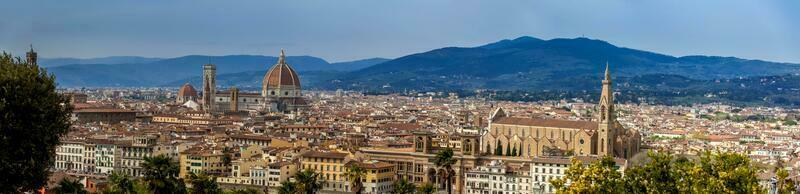 panorama do a lindo cidade do Florença a partir de Michelangelo quadrado foto