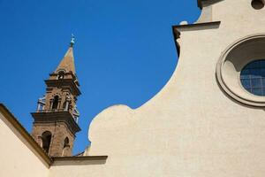 basílica do a piedosos espírito construído em 1487 às a oltrarno trimestre dentro Florença foto