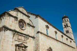 Igreja do st spasa localizado às Stradun rua dentro a velho Cidade do dubrovnik foto