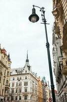 lindo arquitetura do a edifícios às Praga velho Cidade foto