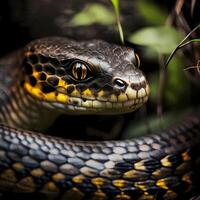 serpente às chuva floresta ai generativo foto