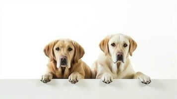 dois labrador retrievers. generativo ai. foto