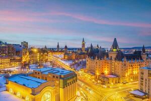 centro da cidade Ottawa cidade Horizonte, paisagem urbana do Canadá foto