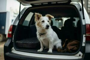 cachorro carro voltar. gerar ai foto