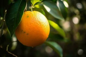 laranja árvore orgânico Fazenda. gerar ai foto