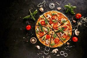 italiano pizza Comida refeição jantar almoço restaurante fundo foto