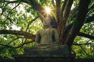 estátua de Buda em abhayagiri dagoba stupa em anuradhapura, sri lanka foto