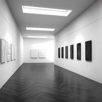 ai generativo minimalista arte galeria hospedagem a exibição foto