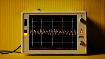 coração monitor medindo vital sinais, médico tecnologia. generativo ai. foto