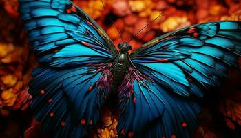 vibrante borboleta asa monitores majestoso cores dentro natureza beleza gerado de ai foto