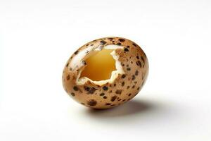 Codorna ovo isolado em branco fundo. generativo ai foto