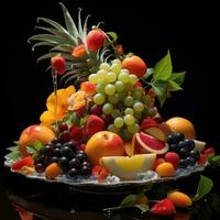 fruta e bagas bufê. generativo ai foto
