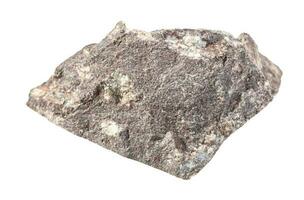 cru pórfiro basalto Rocha isolado em branco foto