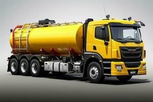 combustível e perigoso líquido transporte caminhão, seguro e eficiente transporte do inflamável ou perigoso substâncias foto