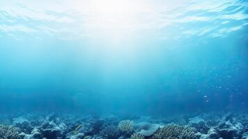 mar, oceano água. rede bandeira com cópia de espaço. generativo ai foto