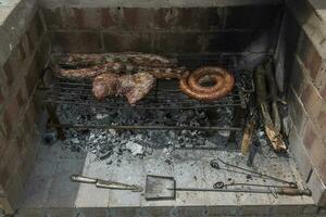 costelas, assado carne e chouriço foto