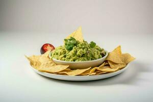 guacamole nachos lanche. gerar ai foto