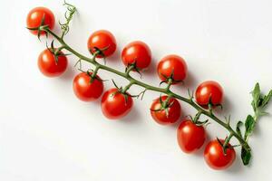 ramo cereja tomates vegetal. gerar ai foto