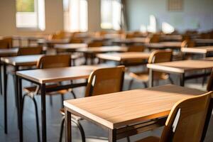 sala de aula. ai gerado foto