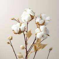 algodão flores em a árvore foto