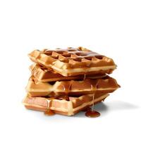 waffles em branco Backgroud ai gerado foto