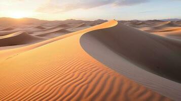 areia dunas dentro a deserto ai gerado foto