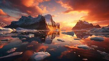 iceberg dentro Antártica ai gerado foto