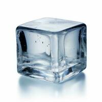 gelo cubo isolado em branco fundo ai gerado foto