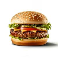 Hamburger isolamento em branco Backgroud ai gerado foto