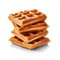 waffles em branco Backgroud ai gerado foto