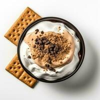 delicioso s'mores mergulho isolado em branco fundo foto