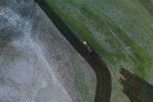 trator e agrícola maquinaria semeadura, la pampa província, Patagônia, Argentina. foto