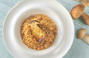 Risoto com cogumelos porcini foto