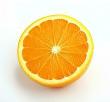 fatia de laranja isolada foto
