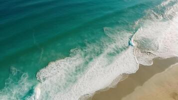 ondas em a de praia criada usando generativo ai foto