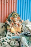 indiano senhor ganesha estátua, ídolos do senhor ganesh para próximos ganapati festival dentro Índia. foto