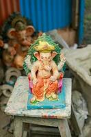 indiano senhor ganesha estátua, ídolos do senhor ganesh para próximos ganapati festival dentro Índia. foto