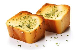 alho pão branco isolado fundo Comida fotografia ai gerado foto