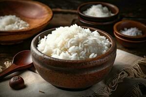 estoque foto do arroz Comida fotografia ai gerado