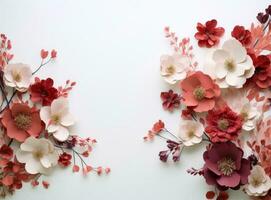 vermelho e branco flores fundo foto