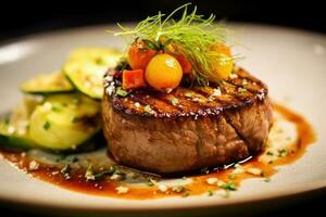 carne bife Comida fotografia ai gerado foto