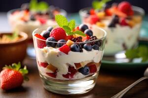 fruta salada Comida fotografia ai gerado foto