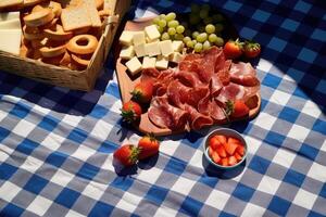 piquenique lanche Comida fotografia ai gerado foto