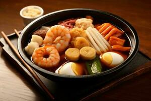 oden japonês fotografia Comida fotografia ai gerado foto