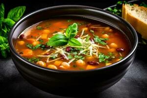 vegetariano sopa Comida fotografia ai gerado foto