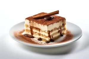 estoque foto do Tiramisu Comida fotografia estúdio luz ai gerado