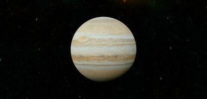 Júpiter a superfície do a estrelas cósmico fundo planeta 3d ilustração foto